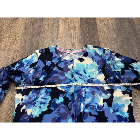 Isaac Mizrahi Live Floral Print Cardigan Size Large - Picture 3 of 6